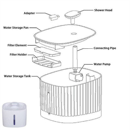 Fully Automatic Electric Pet Water Dispenser